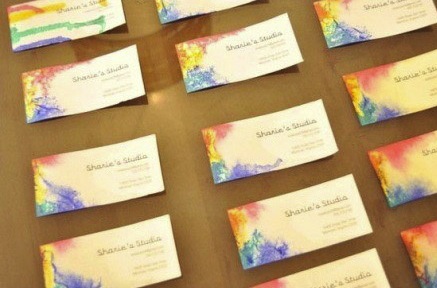 Tye-dye business cards